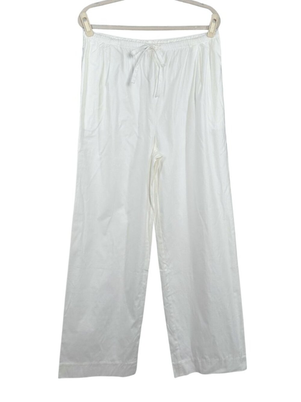 Reformation Micah Cotton Pants Drawstring Pants White Wide Leg L - Picture 3 of 7